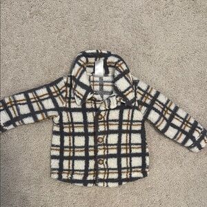 Carter's Cream and Gray Button Down Shirt